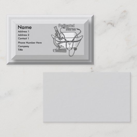 Cool Toegewijde Verpleegkundige visitekaartjes (Voorkant / Achterkant)
