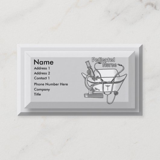 Cool Toegewijde Verpleegkundige visitekaartjes (Voorkant)