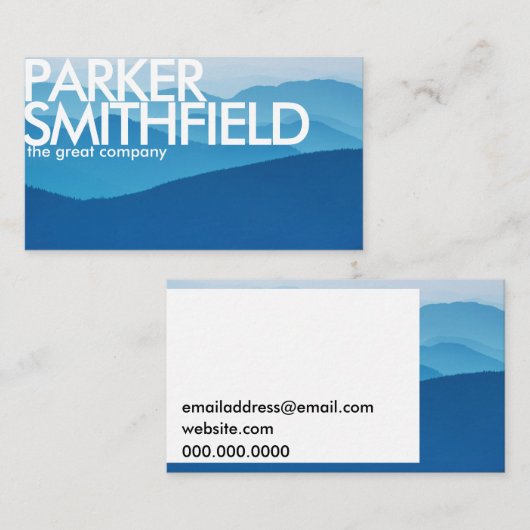 Cool Tone Natuur Sunset Visitekaartje (Voorkant / Achterkant)