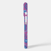 Cool-Toned Retro Flower Power Case-Mate iPhone Case (Achterkant / Links)