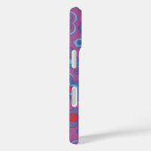 Cool-Toned Retro Flower Power Case-Mate iPhone Case (Achterkant / Rechts)