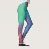 Cool Tones Abstract Oil Paint Gradient Leggings (Rechts)