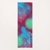 Cool Tones Abstract Oil Paint Gradient Leggings Yogamat (Voorkant)