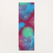 Cool Tones Abstract Oil Paint Gradient Leggings Yogamat (Achterkant)
