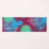 Cool Tones Abstract Oil Paint Gradient Leggings Yogamat (Voorkant (horizontaal))