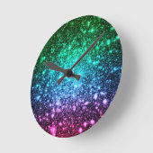 Cool Tones Galaxy Ombre Ronde Klok (Hoek)