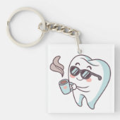Cool Tooth Cartoon Acryl Sleutelhanger (Voorkant)