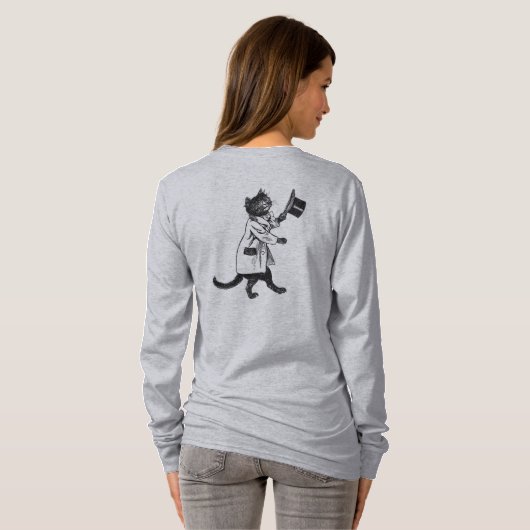 Cool Top Hat Cat  Art T-shirt (Achterkant volledig)