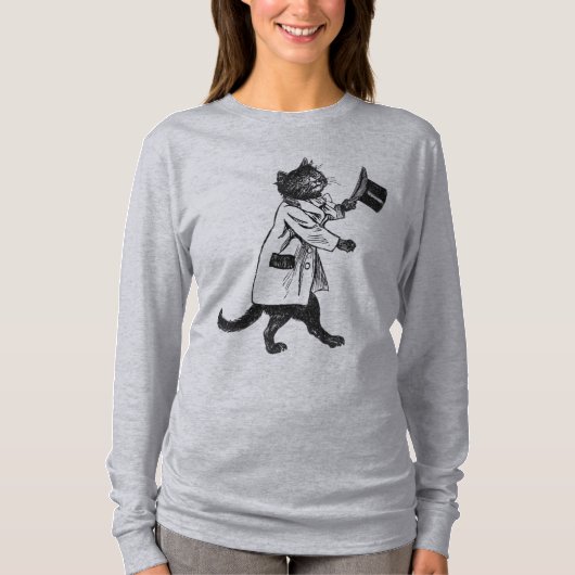 Cool Top Hat Cat  Art T-shirt (Voorkant)