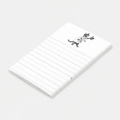 Cool Top Hat Cat Lined Sticky Post-it® Notes (Schuin)
