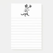 Cool Top Hat Cat Lined Sticky Post-it® Notes (Voorkant)