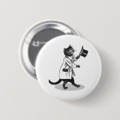 Cool Top Hat Cat Ronde Button 5,7 Cm (Voorkant /achterkant)