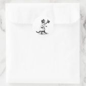 Cool  Top Hat Cat Sticker (Tas)