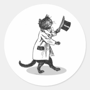 Cool  Top Hat Cat Sticker