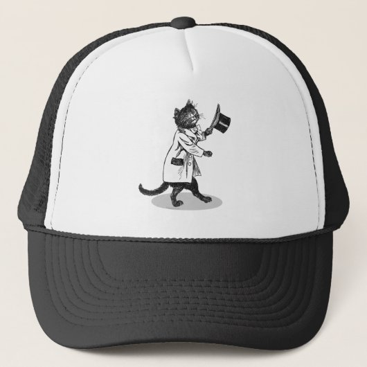 Cool Top Hat Cat Trucker Pet (Voorkant)