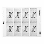 Cool Top Hoed Kat Etsen Faux Canvas Labels (Full Sheet)