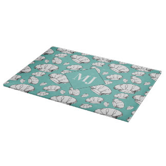 Cool Toque Blanche Chef Petten Patroonmonogram Snijplank