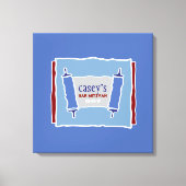 COOL TORAH Bat Bar Mitzvah Sign In Board Canvas Afdruk (Voorkant)