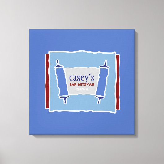COOL TORAH Bat Bar Mitzvah Sign In Board Canvas Afdruk (Voorkant)