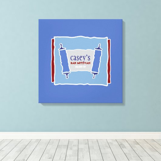 COOL TORAH Bat Bar Mitzvah Sign In Board Canvas Afdruk (Insitu (Houten vloer))