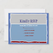 COOL TORAH Thlek Bar Bat Mitzvah Reply card RSVP Kaartje (Voorkant)
