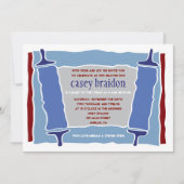 COOL TORAH ThreadBar Bat Mitzvah Uitnodiging (Voorkant)