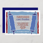 COOL TORAH ThreadBar Bat Mitzvah Uitnodiging (Voorkant / Achterkant)