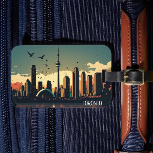 Cool Toronto Canada Skyline Bagagelabel (Voorkant Insitu 4)