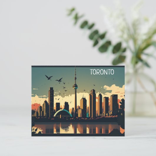 Cool Toronto Canada Skyline Briefkaart (Staand voorkant)