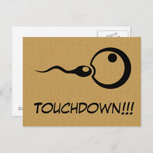 Cool Touchdown zwangerschaps briefkaart (Voorkant / Achterkant)