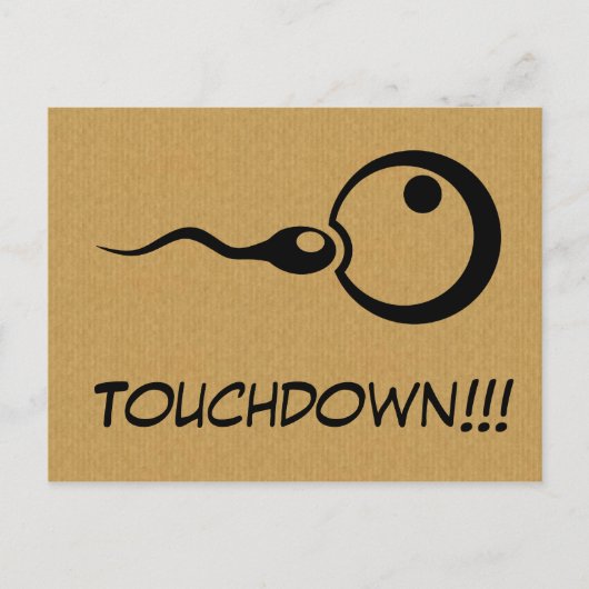 Cool Touchdown zwangerschaps briefkaart (Voorkant)