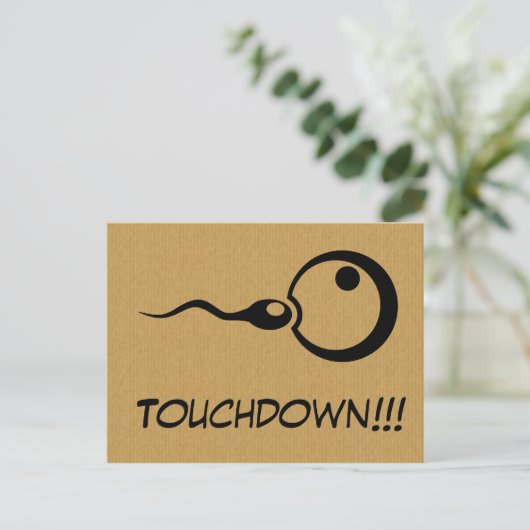 Cool Touchdown zwangerschaps briefkaart (Staand voorkant)