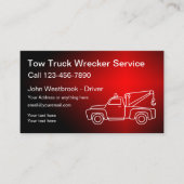 Cool Tow Truck Wrecker Driver Visitekaartje (Voorkant)