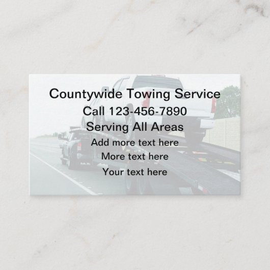 Cool Towing Service Automotive  Visitekaartje (Voorkant)
