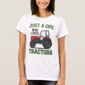 Cool Tractor Lover Gewoon Een Meisje Die Van Tract T-shirt (Voorkant)