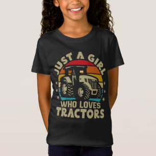Cool Tractor Lover Gewoon Een Meisje Die Van Tract T-shirt