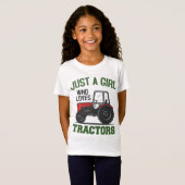 Cool Tractor Lover Gewoon Een Meisje Die Van Tract T-shirt (Voorkant volledig)