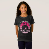 Cool Tractor Lover Gewoon Een Meisje Die Van Tract T-shirt (Voorkant volledig)