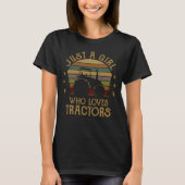 Cool Tractor Lover Gewoon Een Meisje Die Van Tract T-shirt (Voorkant)