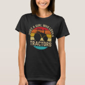 Cool Tractor Lover Gewoon Een Meisje Die Van Tract T-shirt (Voorkant)