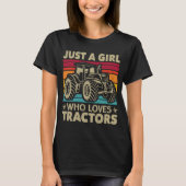 Cool Tractor Lover Gewoon Een Meisje Die Van Tract T-shirt (Voorkant)