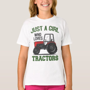 Cool Tractor Lover Gewoon Een Meisje Die Van Tract T-shirt