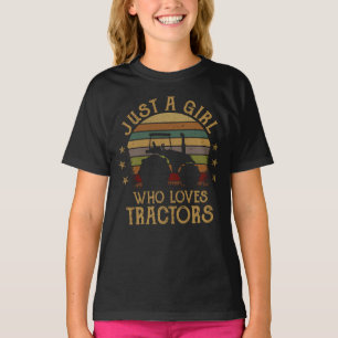 Cool Tractor Lover Gewoon Een Meisje Die Van Tract T-shirt
