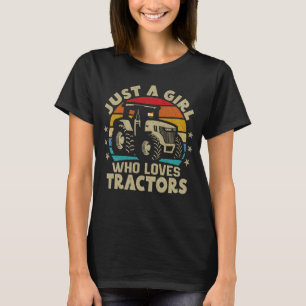 Cool Tractor Lover Gewoon Een Meisje Die Van Tract T-shirt