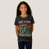 Cool Tractor Lover Gewoon Een Meisje Die Van Tract T-shirt (Voorkant volledig)