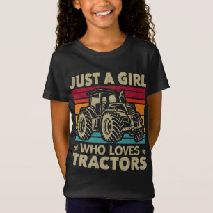 Cool Tractor Lover Gewoon Een Meisje Die Van Tract T-shirt