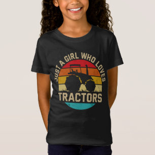 Cool Tractor Lover Gewoon Een Meisje Die Van Tract T-shirt