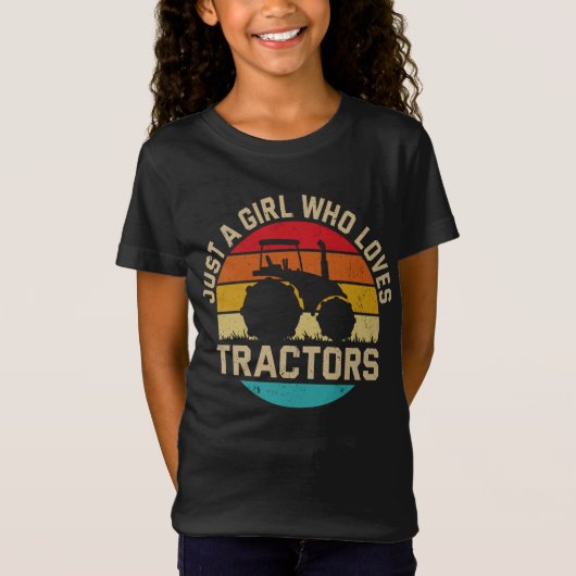 Cool Tractor Lover Gewoon Een Meisje Die Van Tract T-shirt (Voorkant)