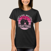 Cool Tractor Lover Gewoon Een Meisje Die Van Tract T-shirt (Voorkant)