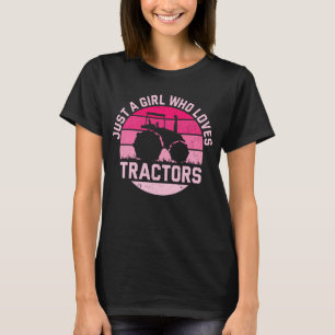 Cool Tractor Lover Gewoon Een Meisje Die Van Tract T-shirt